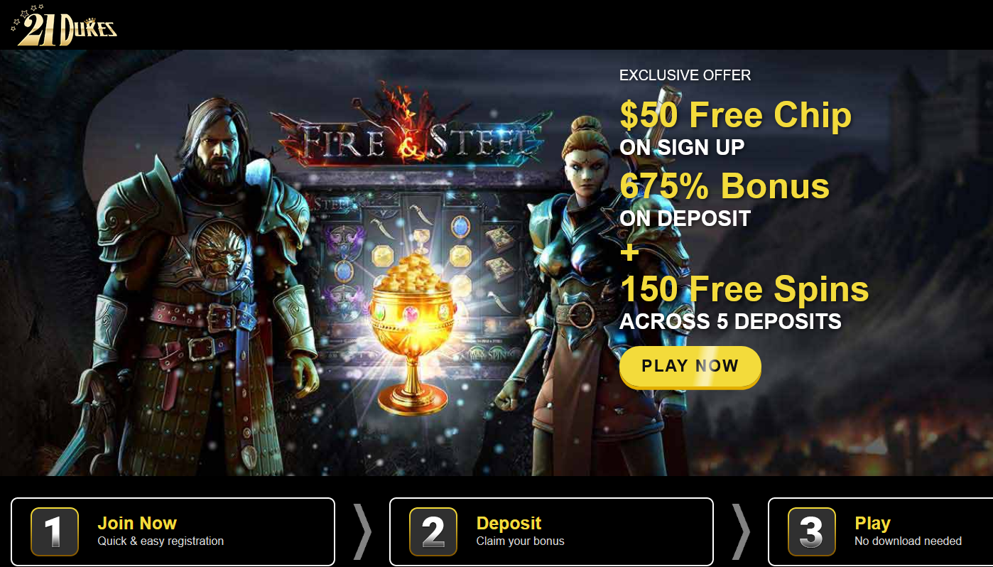 $50 Free Chip ON
                                                SIGN UP 675% Bonus ON
                                                DEPOSIT + 150 Free Spins
                                                ACROSS 5 DEPOSITS