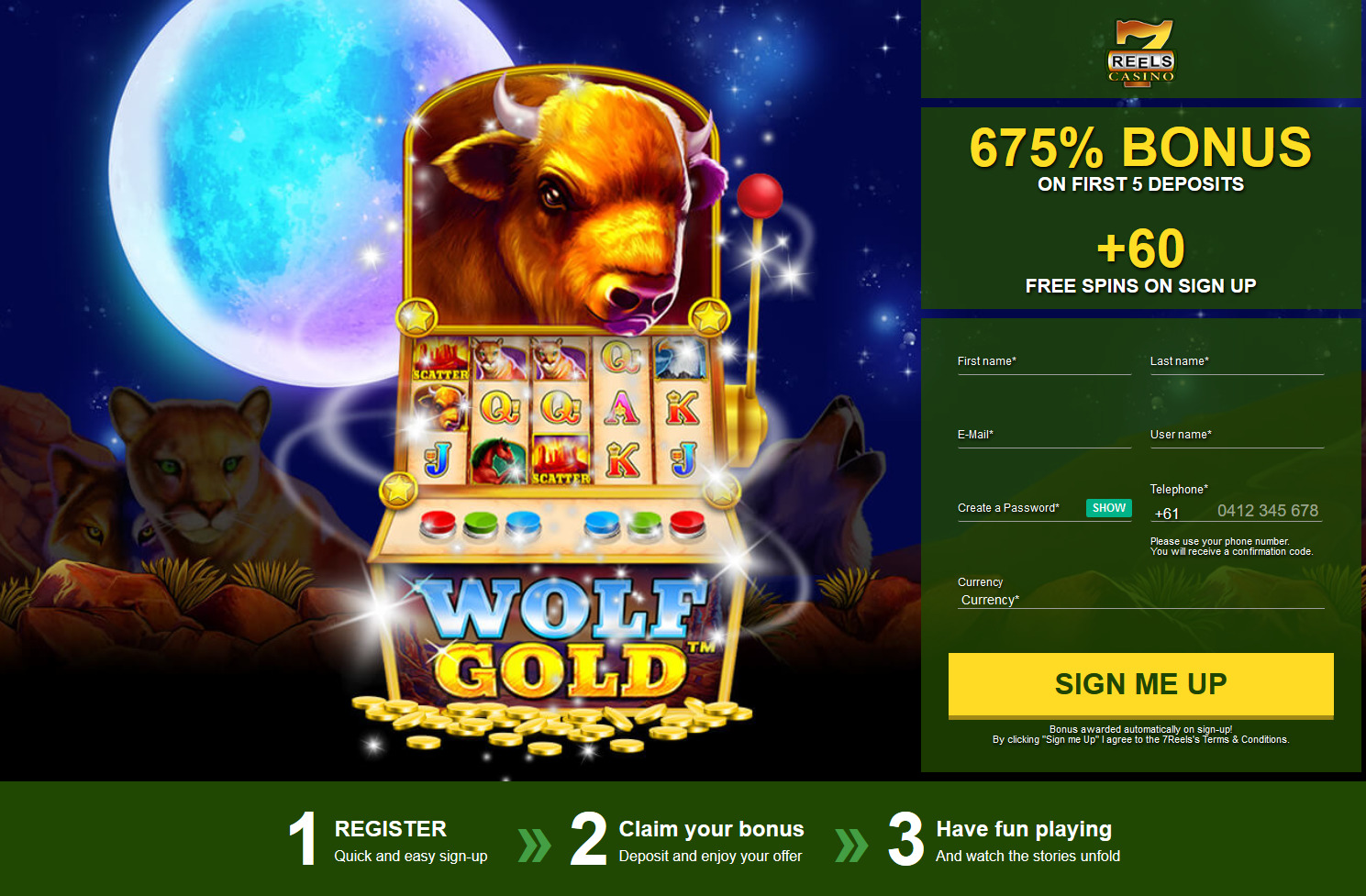 7Reels Casino  � Get 675% Bonus On Sign Up