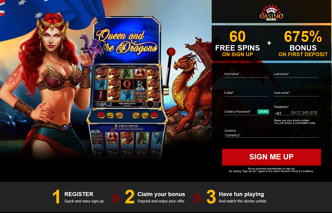 Casino Moons  � Get 675% Bonus on Sign Up