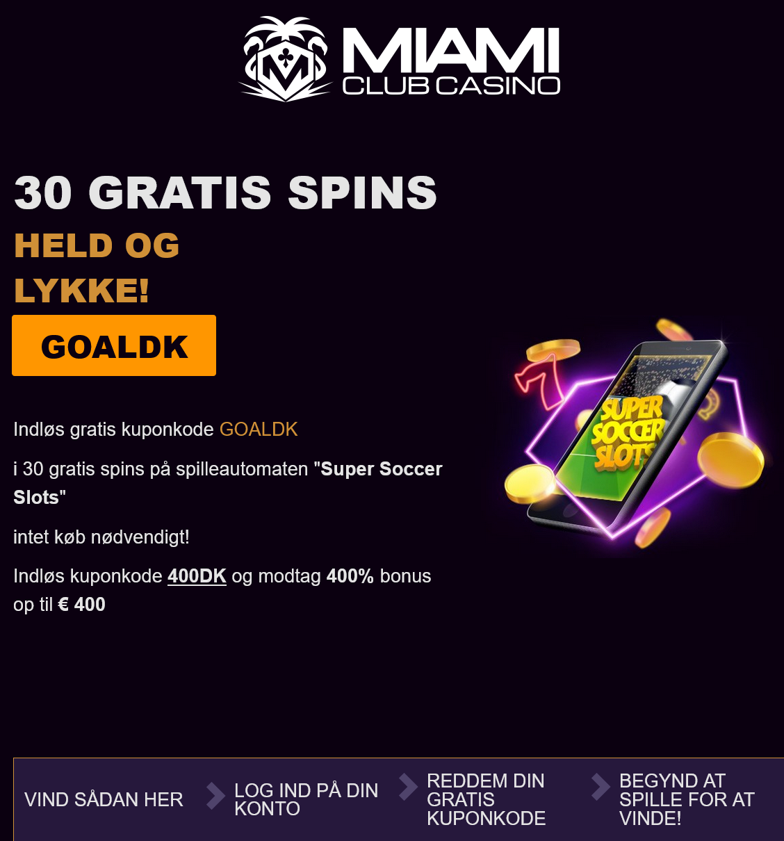 Miami Club 30
                        Free Spins (Denmark)