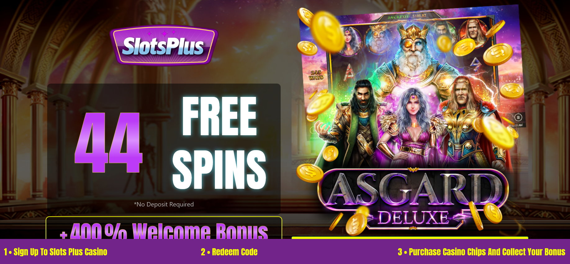 400% WELCOME BONUS + 44 FREE SPINS