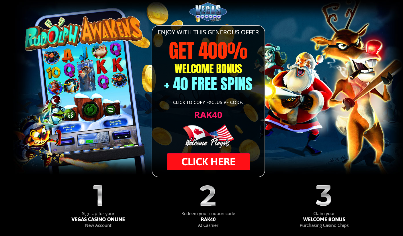 Vegas Casino
                        Online-400% WELCOME BONUS + 40 FREE SPINS